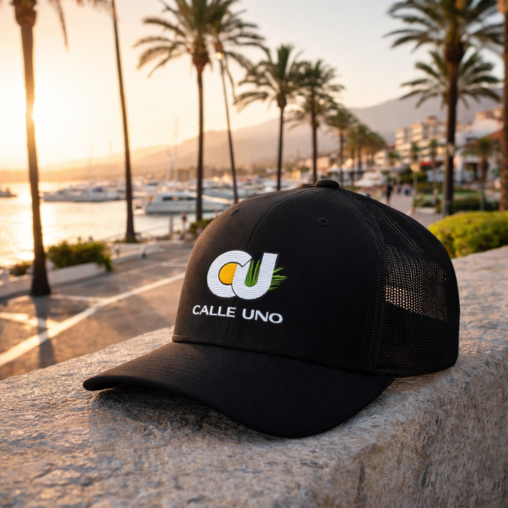 CALLE UNO La Primera Trucker Hat - Midnight Black