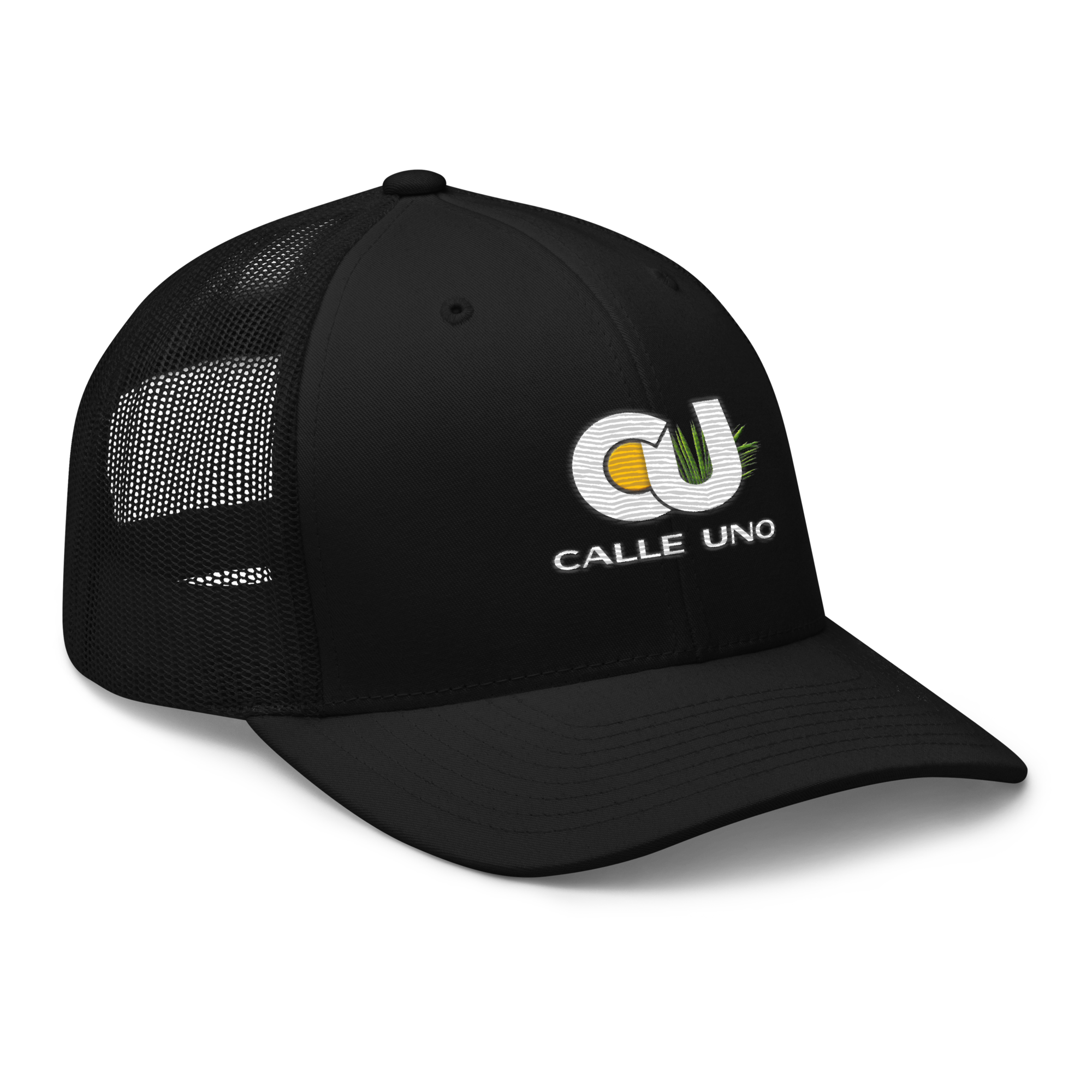 CALLE UNO La Primera Trucker Hat - Midnight Black