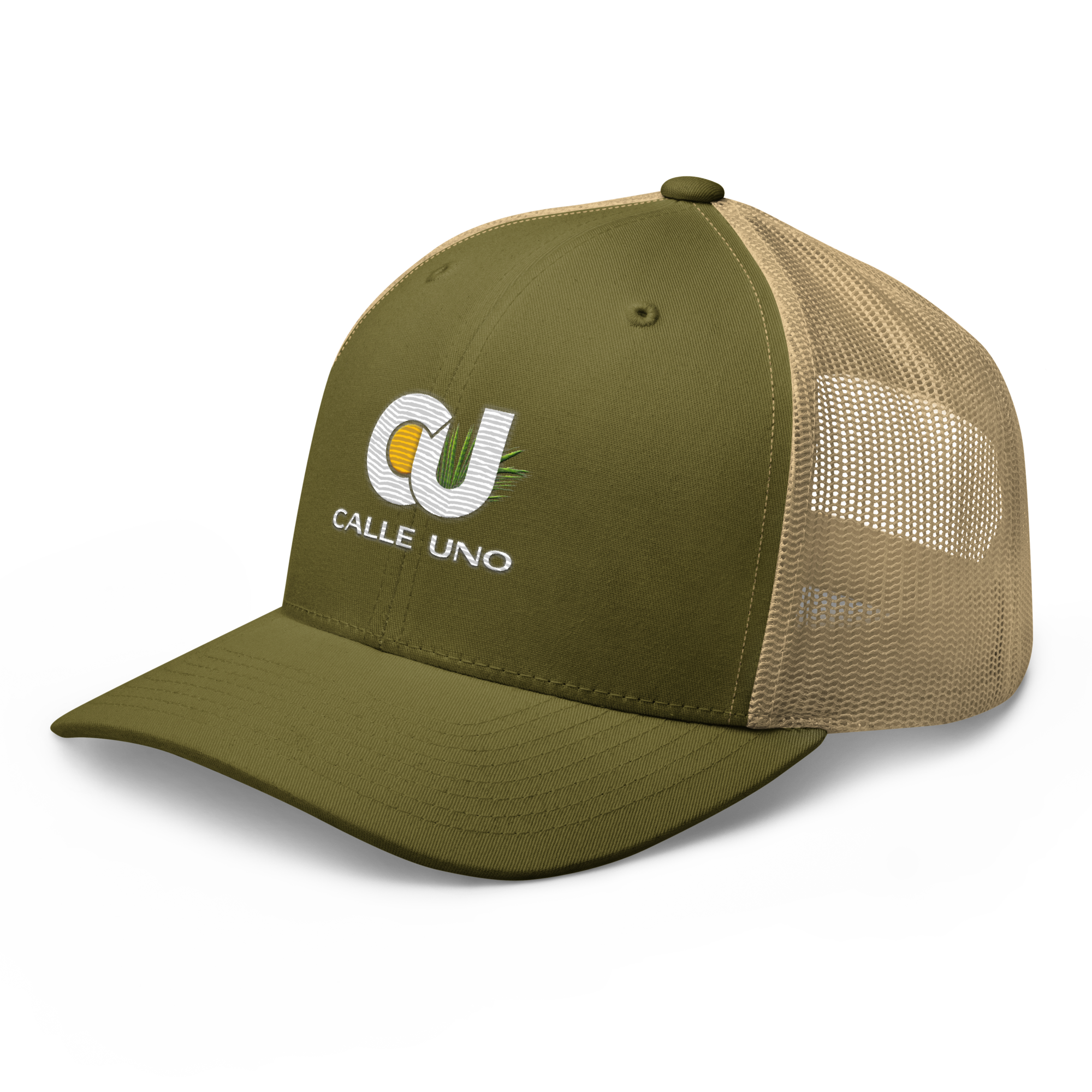 CALLE UNO La Primera Trucker Hat - Palm Khaki