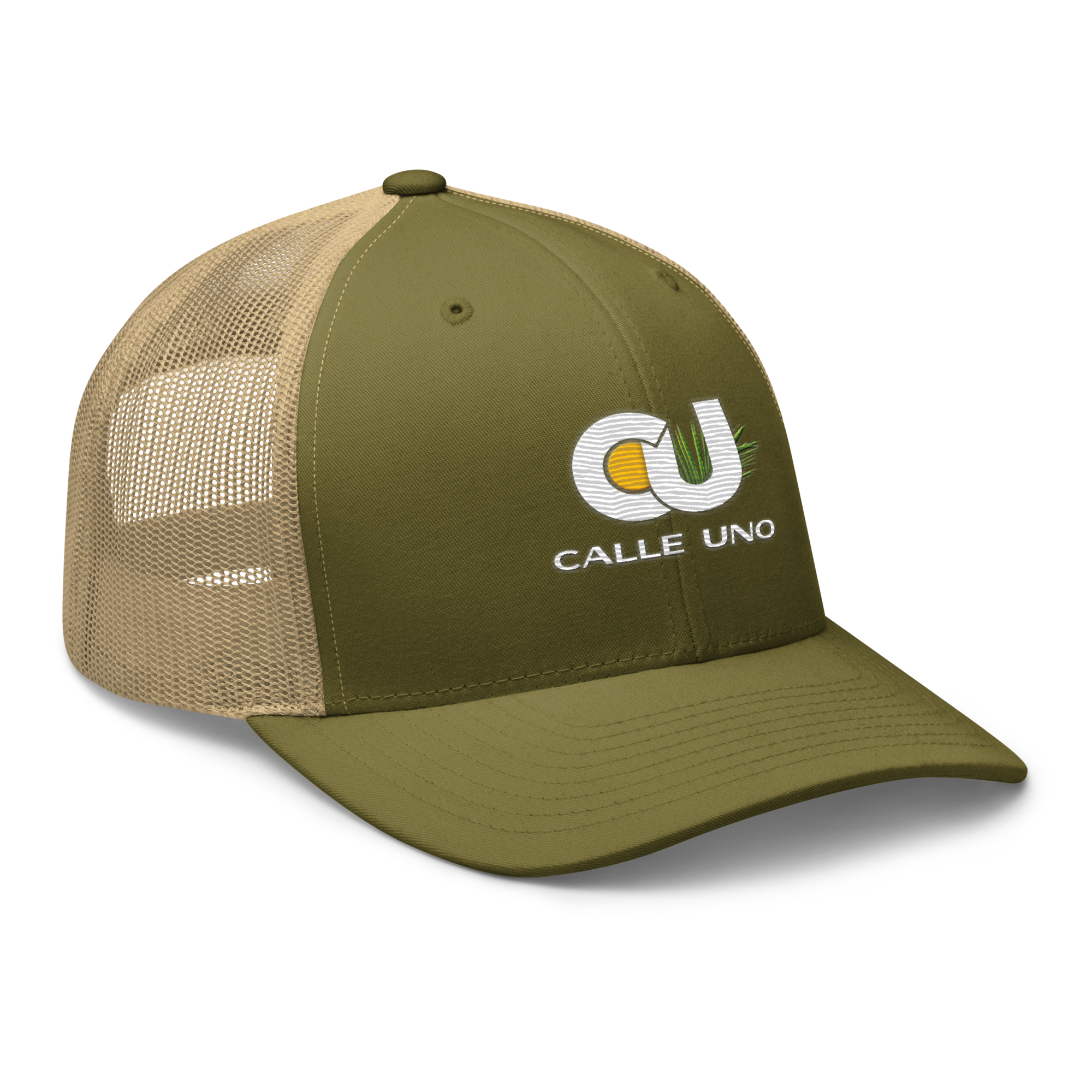 CALLE UNO La Primera Trucker Hat - Palm Khaki