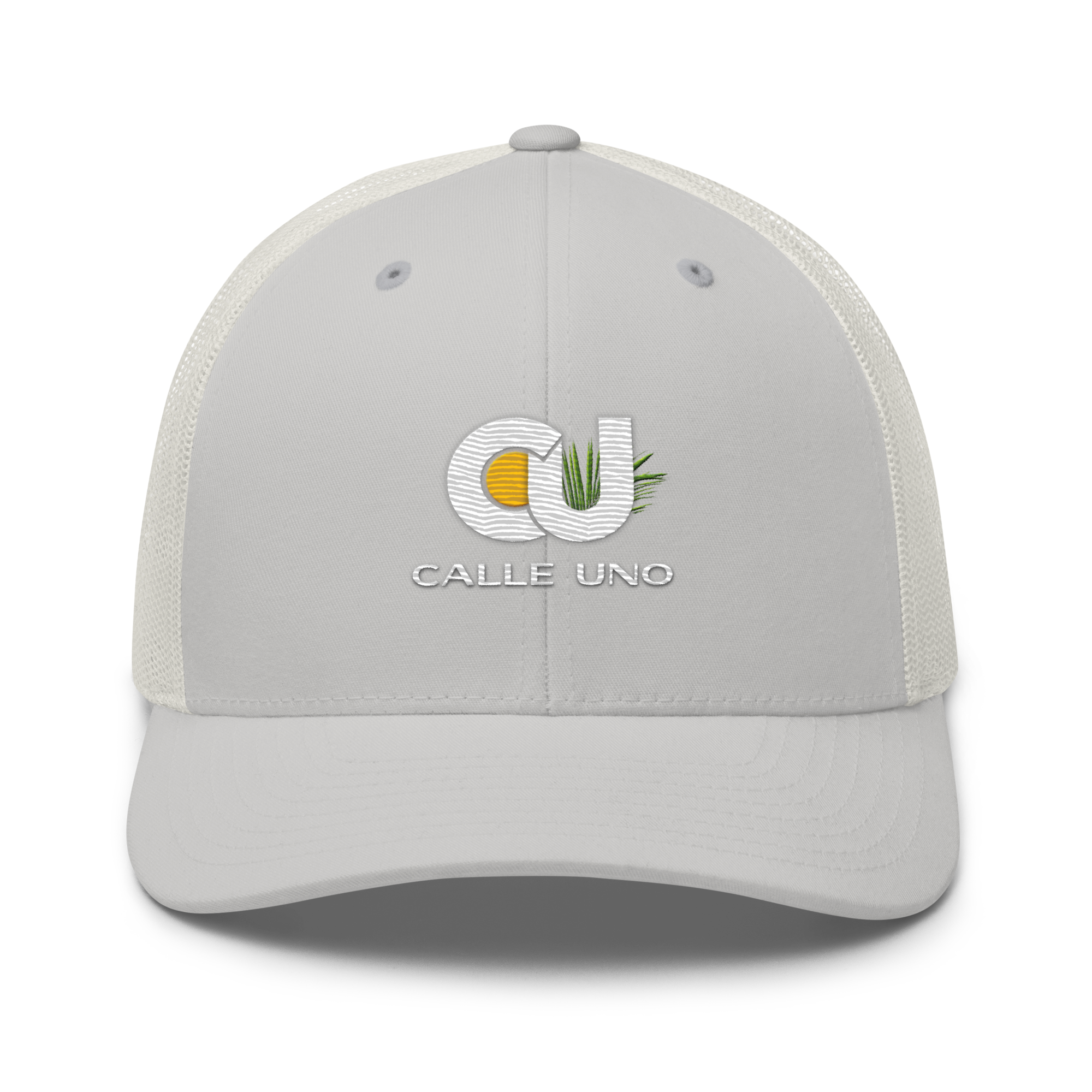 CALLE UNO La Primera Trucker Hat - Platinum Silver