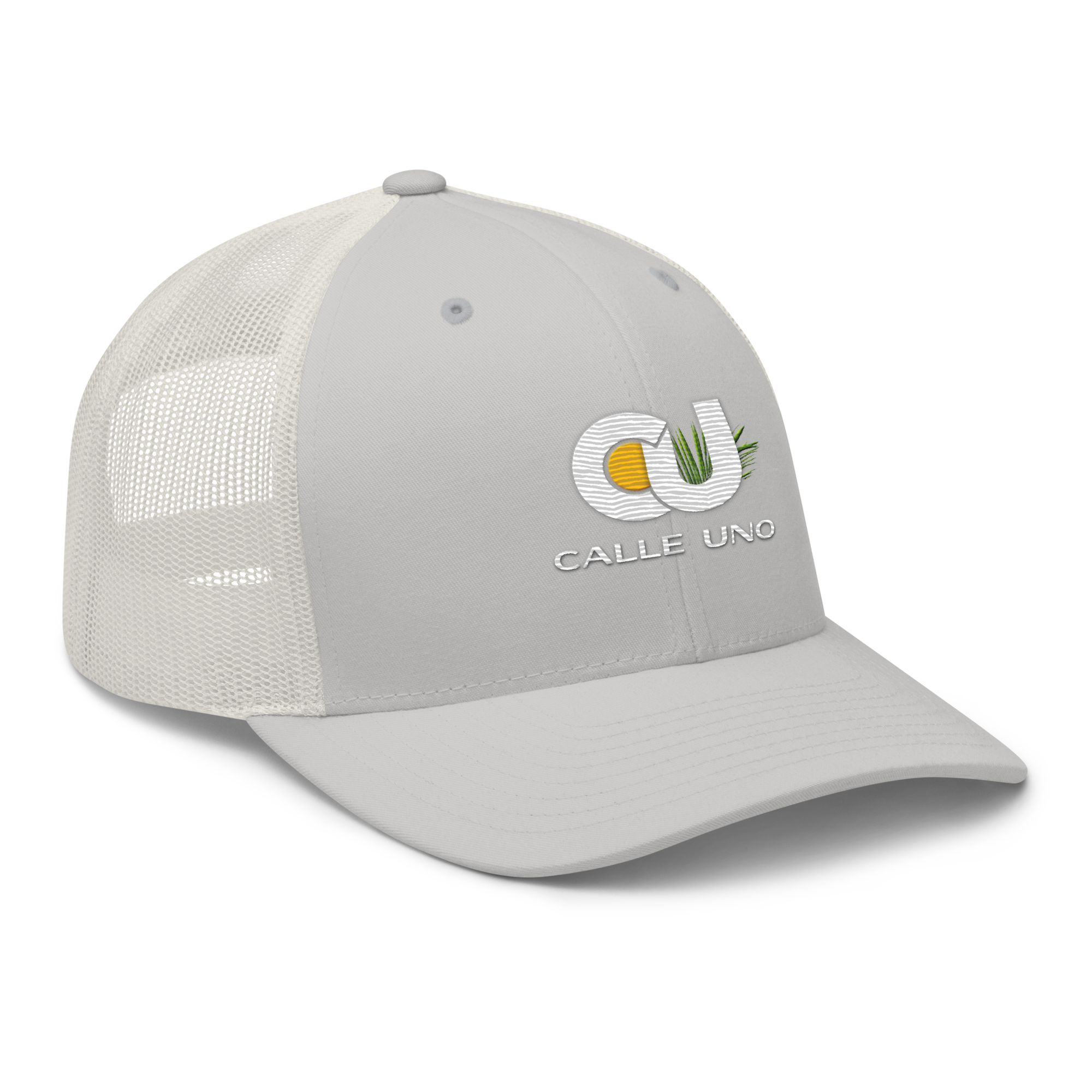 CALLE UNO La Primera Trucker Hat - Platinum Silver